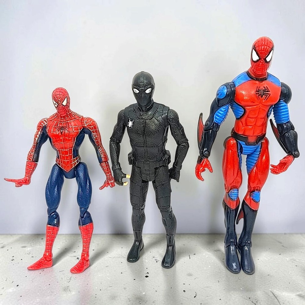 VTG Hasbro Marvel Spider-Man Action Figures Lot 6in Stealth Suit Raimi 2099